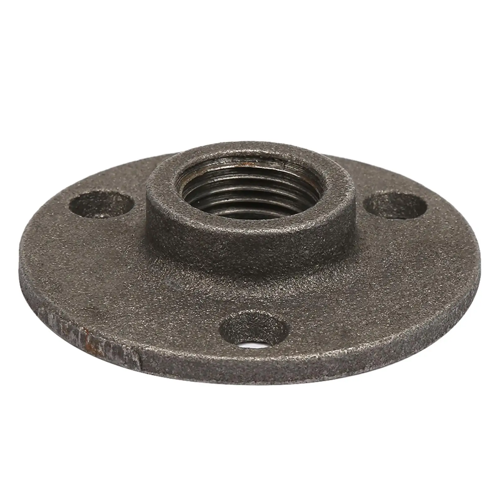 10Pcs 65mm DN15 Aluminum Cast Iron 3-Hole Floor Flange Base for Retro Faucets - 1/2in Thread