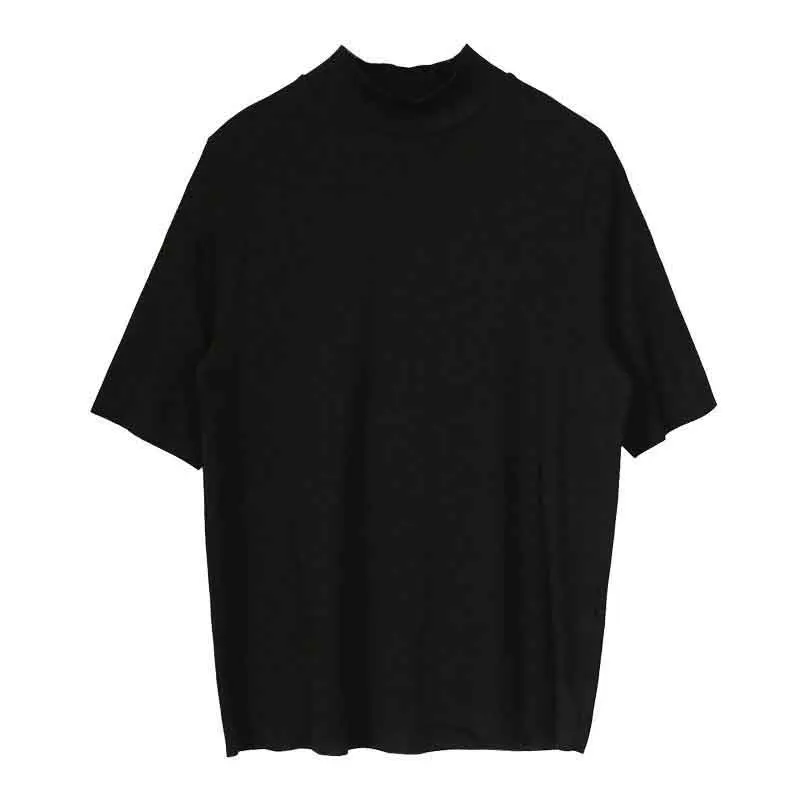 Summer Solid Color Short Sleeve Men O Neck Sweatshirt Fashion Simple Classic All-match 2xl Oversized T Shirts Black White Unisex