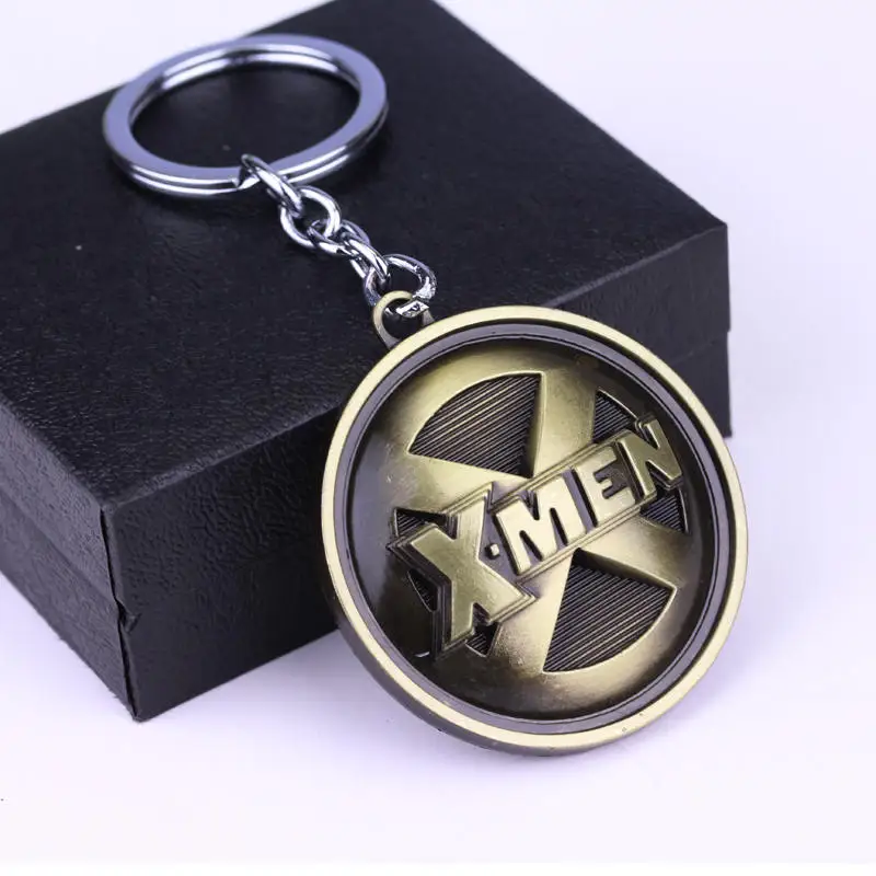 Movie Superhero Team X-Men Logo Pendant Keychain Fashion Retro Key Chain for Women Men Keyring  Jewelry Gift