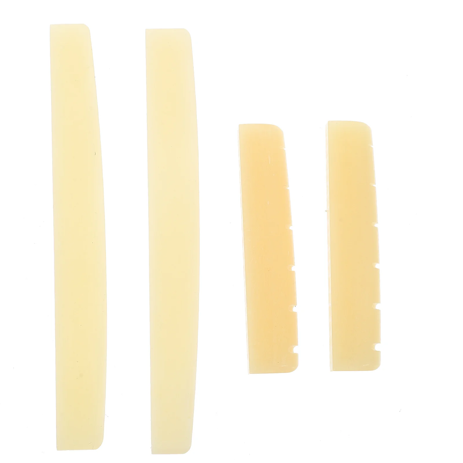 

2Sets Guitar Bridge Saddle and Nut Professional Folk Guitar Parts Easy to Install Long Time Use Musical Instrument Supplies