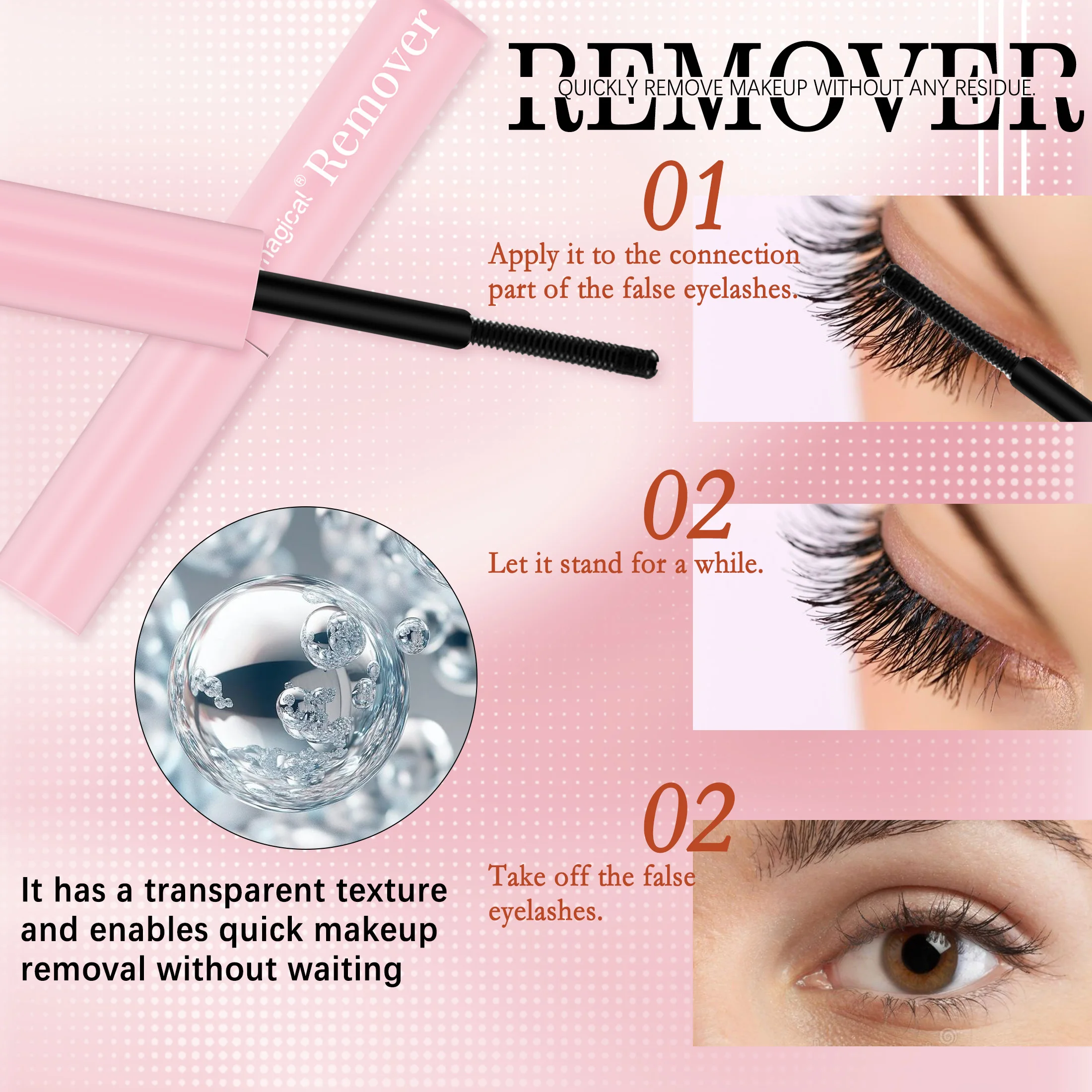 DIY Lash Clusters Set Mixed Tray Lashes Kit Mix Lash Clusters Bond and Seal and Lash Applicator Makeup Tool Lashes Cluster