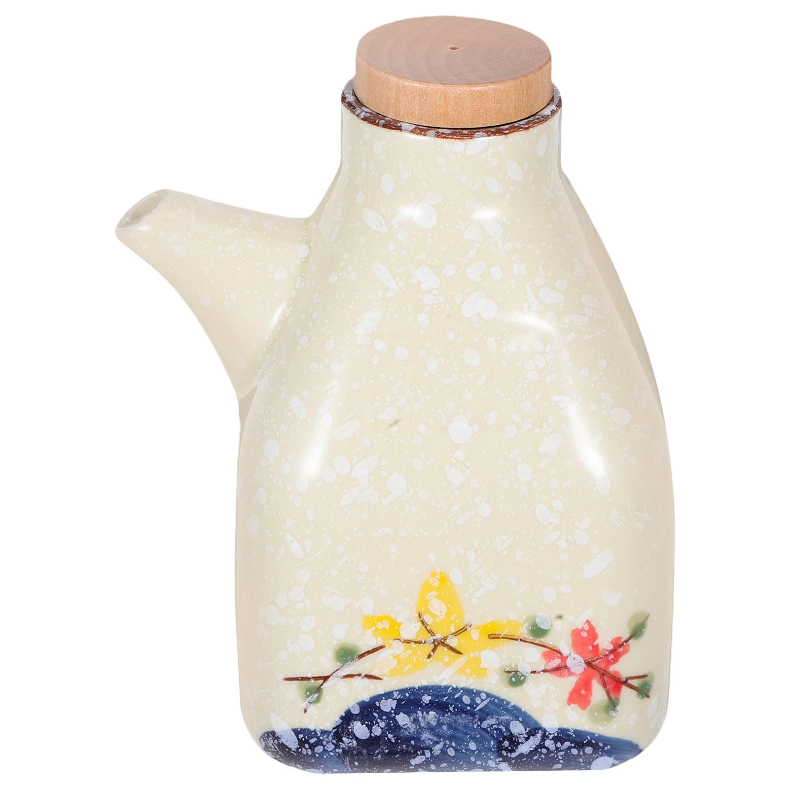 

Ceramic Oil Bottle Japanese Style Porcelain Soy Sauce Dispenser Cooking Sauce Container Leakproof Kitchen Bottle