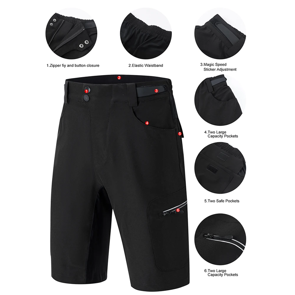 

Men's Cycling Shorts MTB Downhill Shorts Mountain Bike Shorts Lightweight Loose Fit Cycling Shorts Summer Outdoor Riding Pants