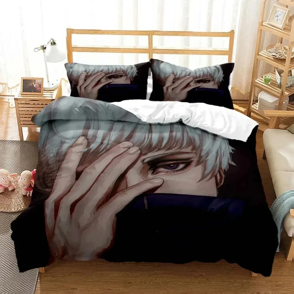 3D Print Anime Jujutsu Kaisen Gojo Satoru Comfortable Duvet Quilt Cover Pillowcase Bedding Set  Bedroom Decoration Home Textile