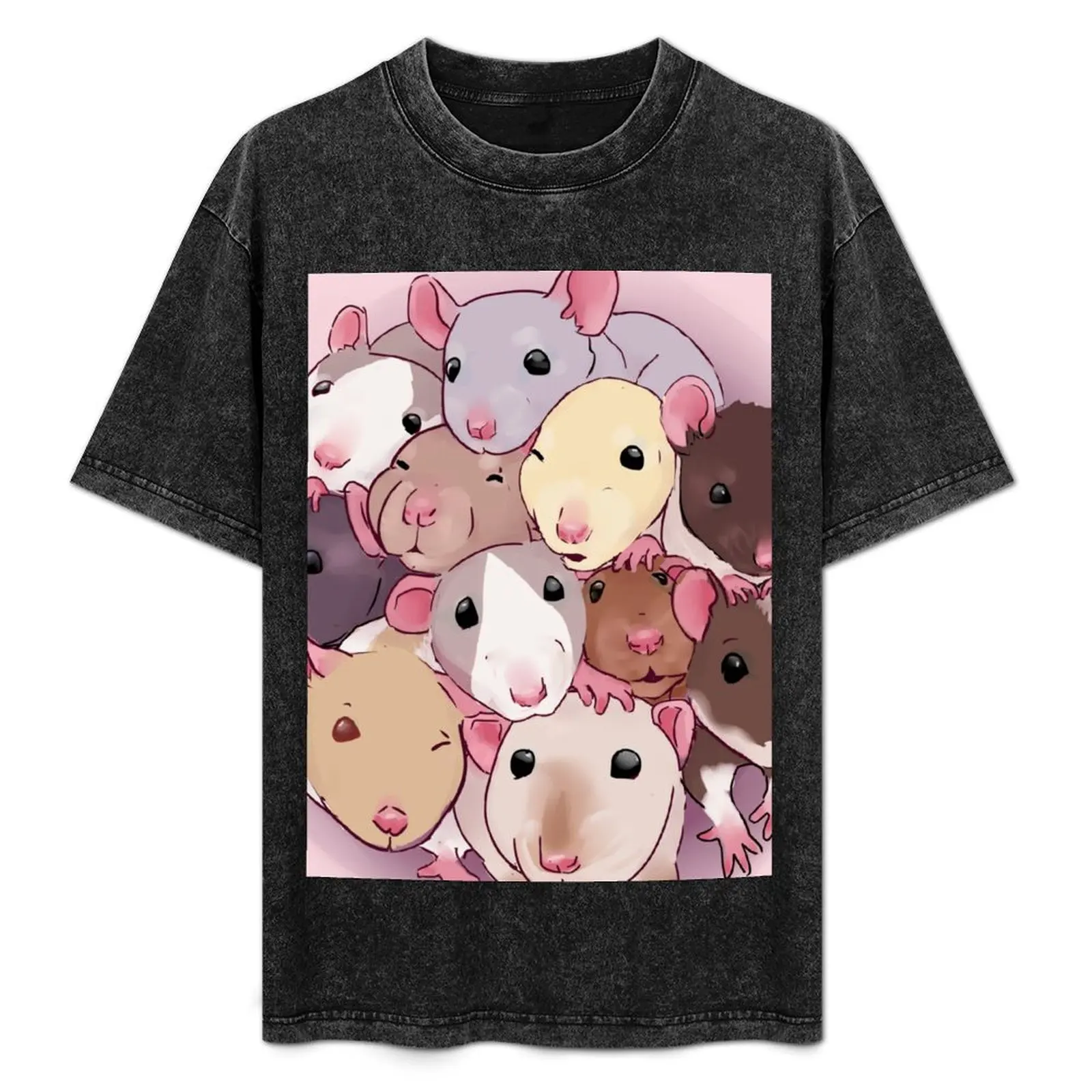 

Rat Pile T-Shirt Trendy Casual Short Sleeve Shirt