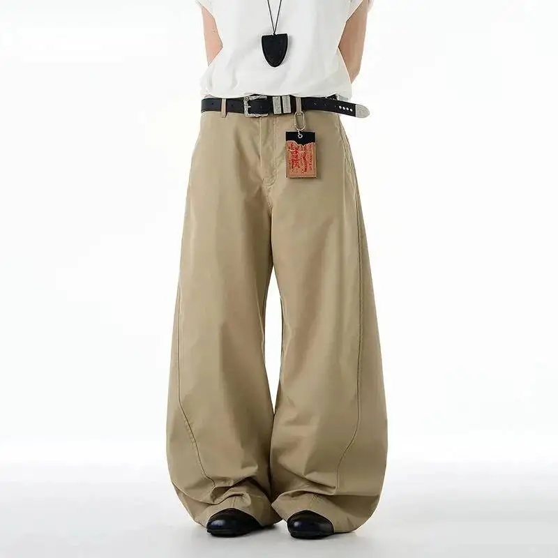 American Style Simple Cleanfit Curved Knife Casual Pants Men Clothing Loose Fit Versatile Trousers Aummer New Trendy 9WPYCZ