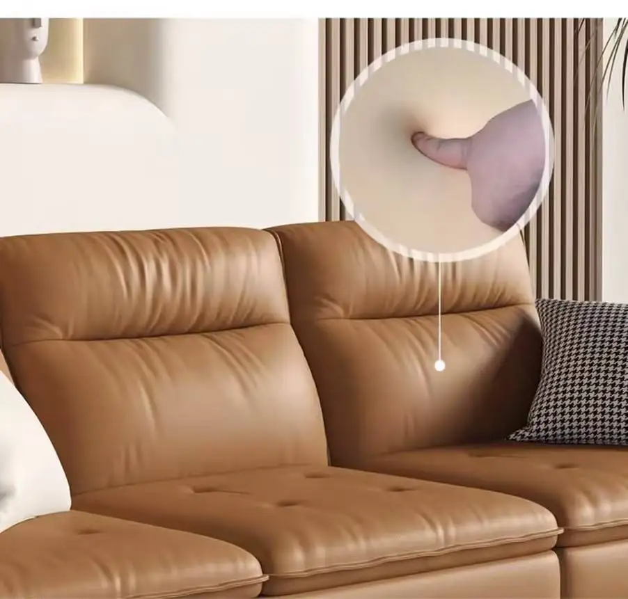 Modern Living Room Sofa Set With Comfort Cushions And Composite Fabric Upholstery For Family Seating And Home Lounge Use
