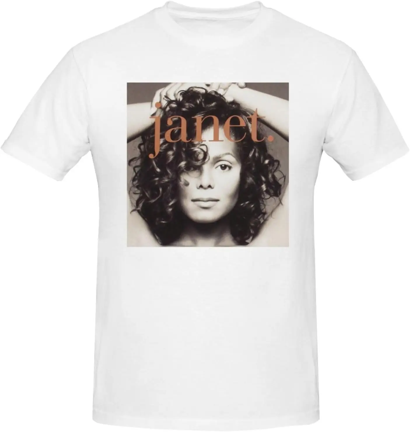 Janet Music and Jackson Men's T-Shirt Soft Cotton Crew Neck Short Sleeve T Shirts Stylish Graphic Tees Black