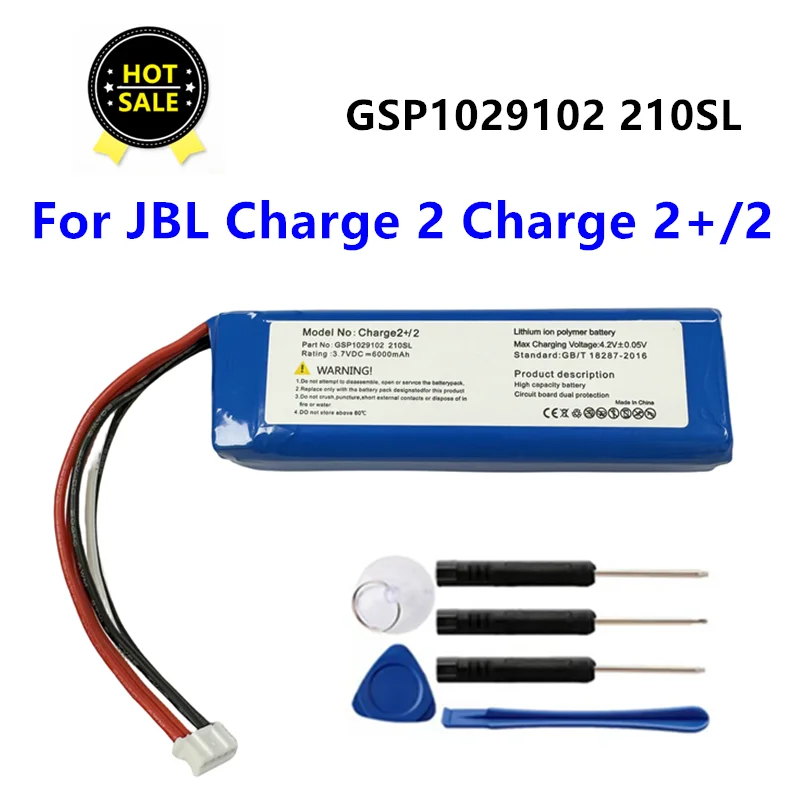 GSP1029102 GSP1029102A GSP1029102R 6000mAh Replacement Battery For JBL Charge 2 Charge 2+ charge 3 2015 Version charge 3 2016