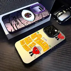 Bad Bunny X100pre Phone Case for For iPhone 13 Pro Max 15 Pro 14 Plus 12 X XS Max XR 11 Pro Fashion Colorful Silver Cover