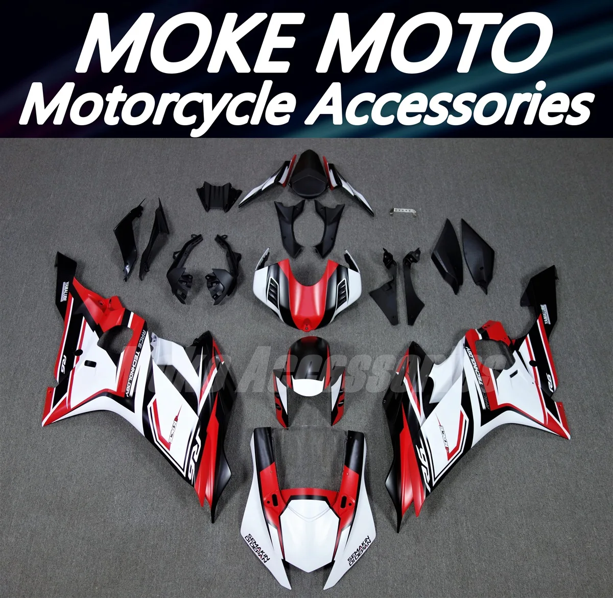 

Fairings Kit Fit For Yzf R6 2017 2018 2019 2020 2021 2022 2023 Bodywork Set Abs High Quality Injection matte White Red