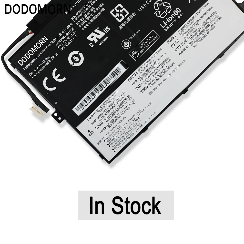 DODOMORN-Bateria do portátil para Lenovo Thinkpad 10, 20C3001QAU, 20E30018AU, 45N1726, 45N1728, 45N1730, 45N1732, 33Wh, Peças de reposição