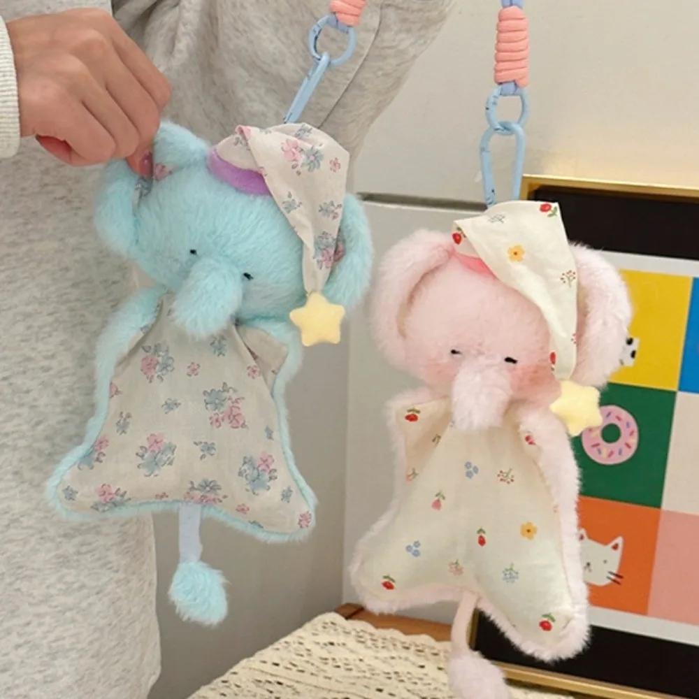 Simulation Elephant Puppet Pendant Fluffy Soft Plush Seal Pendants Kawaii Cartoon Plush Doll Keychain Hanging Ornaments