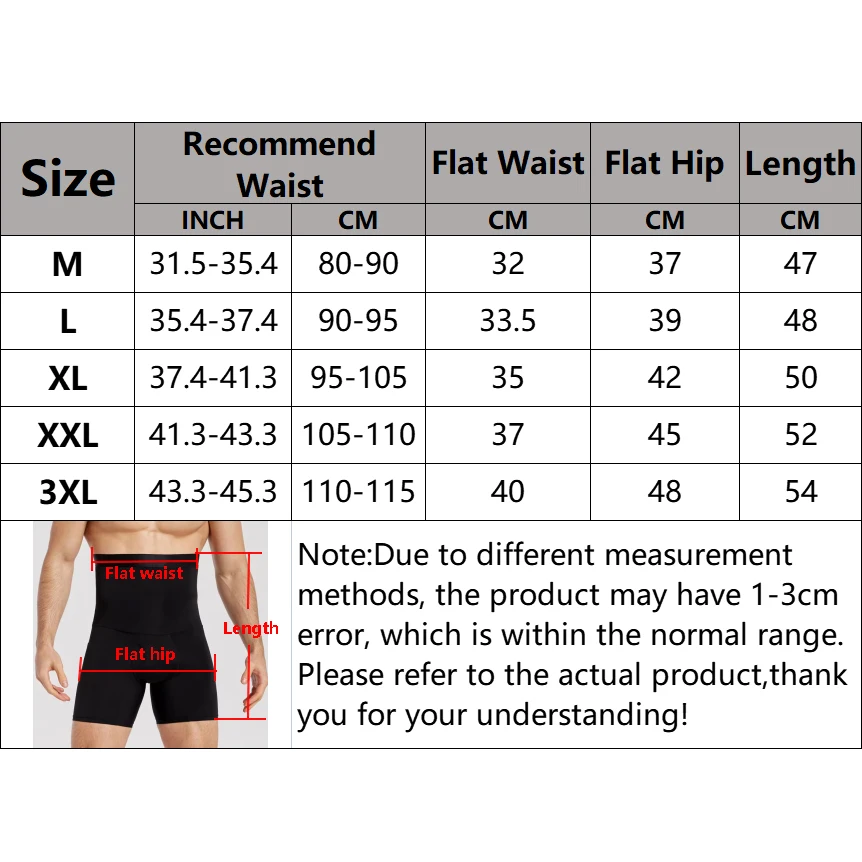 Men Tummy Control Shorts Body Shaper Compression High Waist Trainer Belly Tummy Control Slimming Shapewear Boxer Underwear Fajas