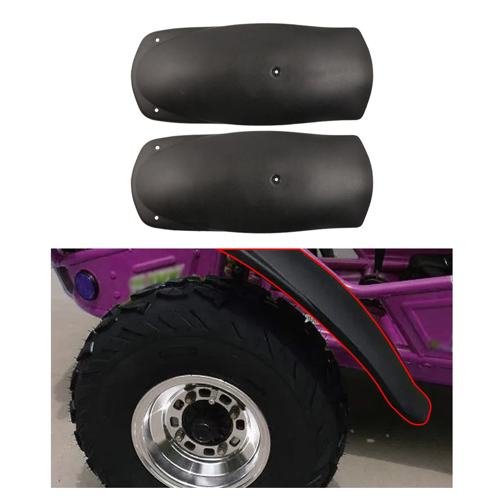 

2Pcs Front Replacement Go Kart Mudguard Black plastic Fenders 185*430 mm/ 7.3*17 inch Dirt Bike replacement parts