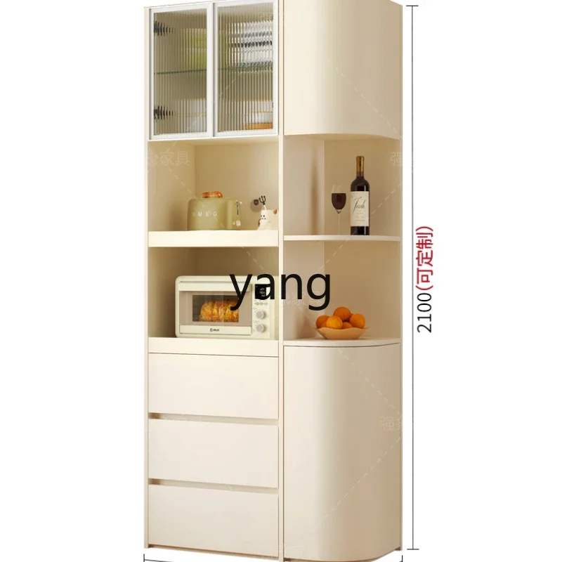 CX cream wind arc door dining side against the wall integrated kitchen locker