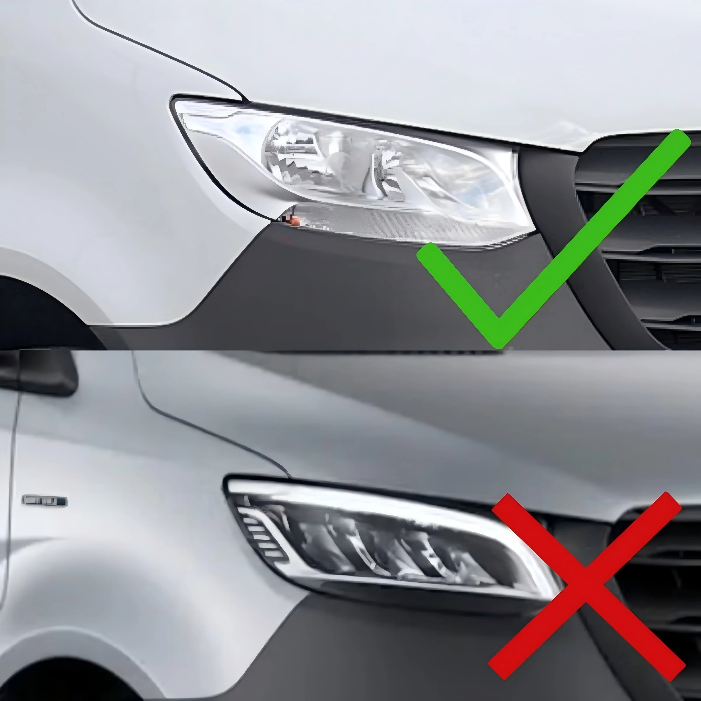 Xunder LED Maybach Style Headlights Sequential Turn Signal Front Lamps Assembly for Mercedes Benz Sprinter 1500 2500 2019-2025 [Fit Original Halogen Headlights Model Only]