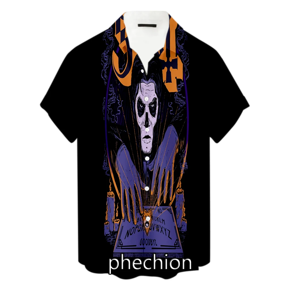 New Fashion Summer Ghost Band 3D Printed Mens Short Sleeve Beach Shirts T31