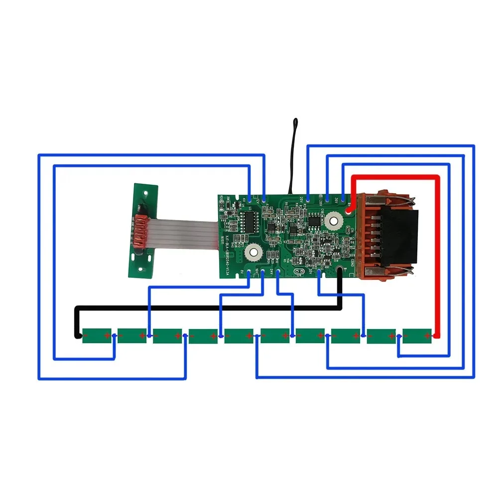 Afbeelding 6: Voor Black Decker LBXR36 36V 40V LBX2040 Batterij Plastic Case Opladen Bescherming Printplaat PCB Box