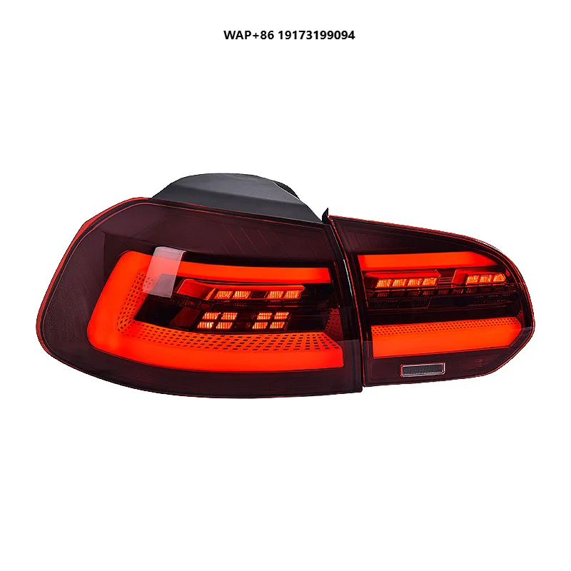 

For 2009-2012 Volkswagen-Golf6 R20 Car Styling Accessory LED Tail Lights GTS DRL Dynamic Signal Brake Reverse Auto Red New