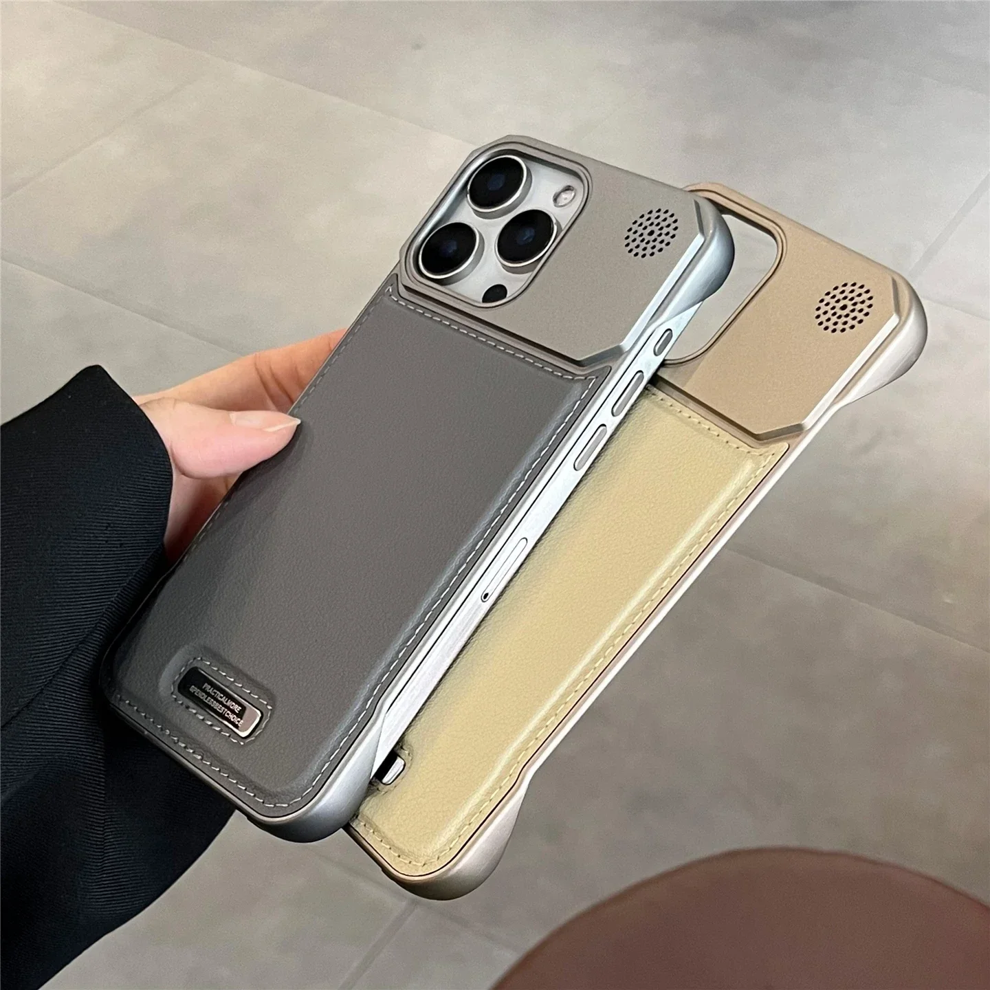 

Business Aromatherapy Leather Case for iPhone 17 Air 16 15 14 Plus 13 12Pro Max For Magsafe Magnetic Frameless Armor Cover