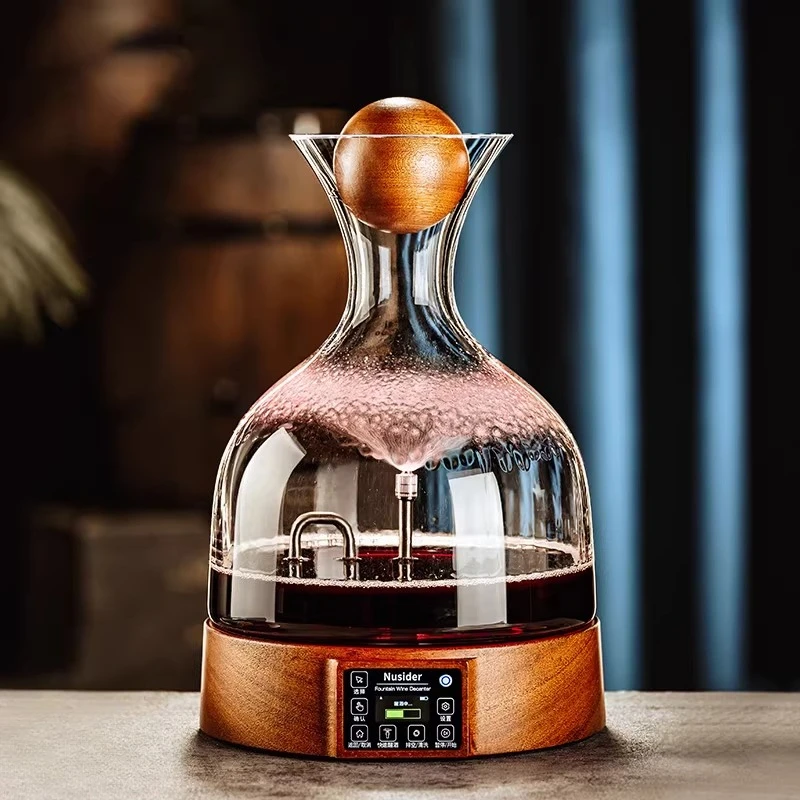 Intelligent electric atomized red wine decanter household high-end crystal glass wine glass set fast decanting