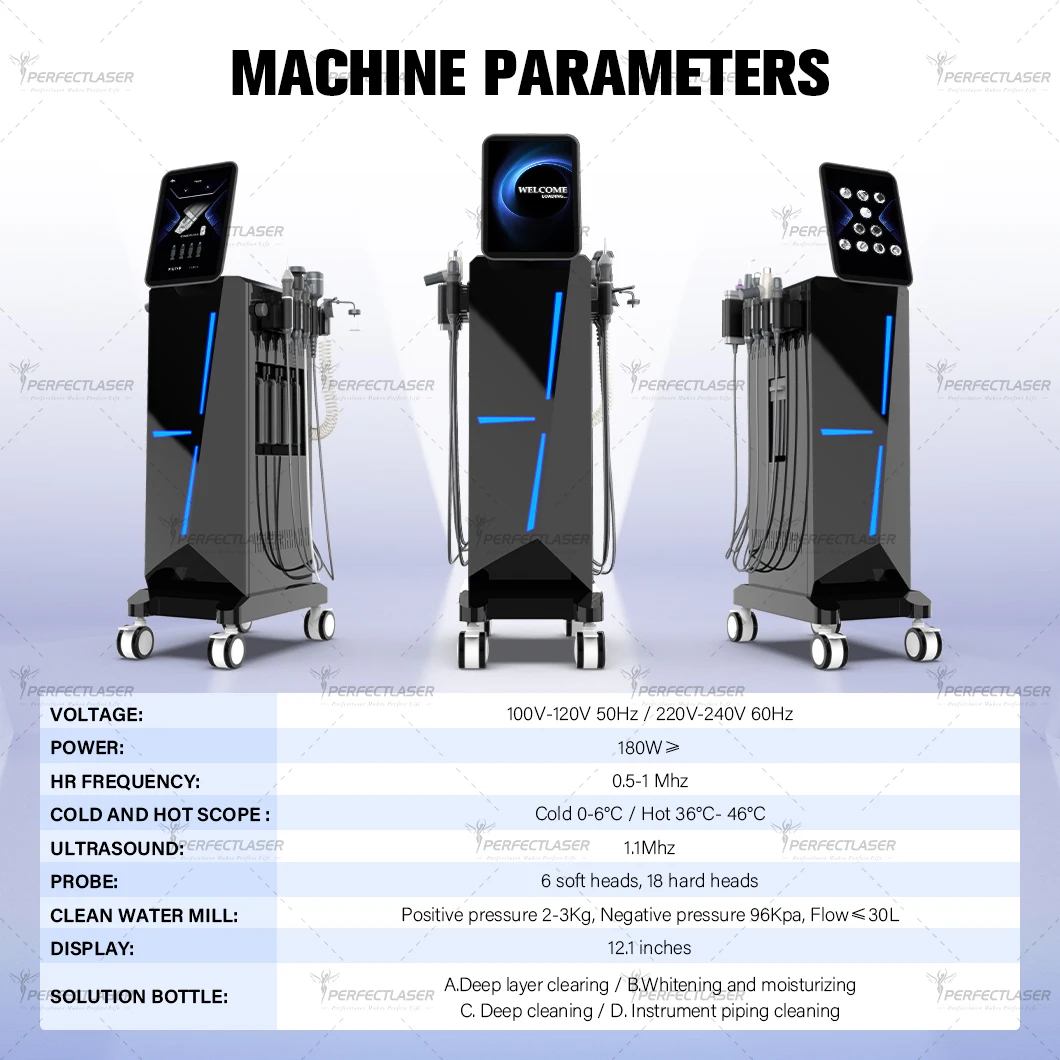 Machine Hydro Dermabrasion à oxygène 10 en 1, diamant, nettoyage en profondeur de la peau, rajeunissement du visage, eau, dispositif de soins de la peau du visage