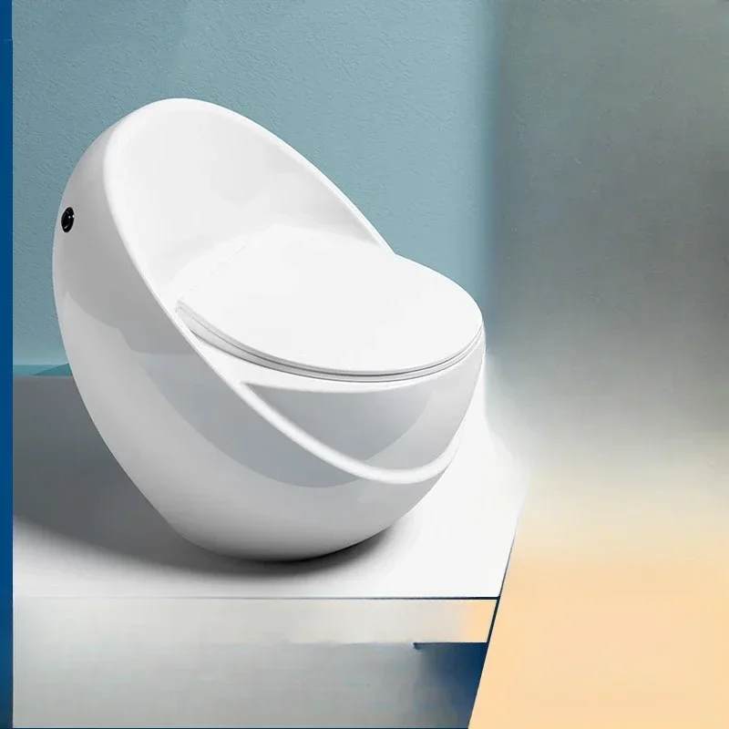 Color creative personality egg-shaped toilet household siphon deodorant silent antifreeze crack toilet