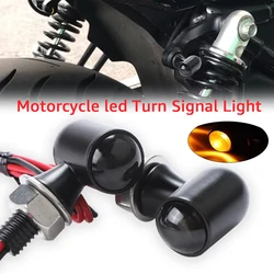 Motorcycle Turn Signal Light 12V 8mm Motorcycle Indicator Blinker Lights LED Turn Signals For Honda For Yamaha For Cafe Racer