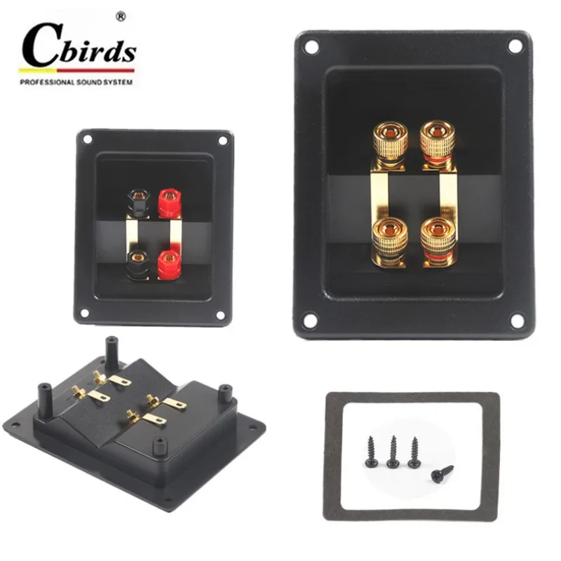1pcs Four-Way Speaker Terminal Box HIFI Speaker Amplifier Terminal Crossover ABS Material Bi-Wire Crossover Box