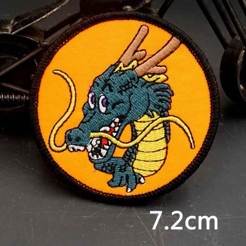 Dragon Ball Goku embroidered badge with Chinese characters Wu Mo Crane badge embroidered Velcro personalized patch armband gift