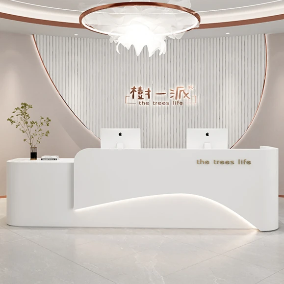 

Medical beauty salon front desk paint company reception desk simple dance studio clothing store hair salon checkout page bar