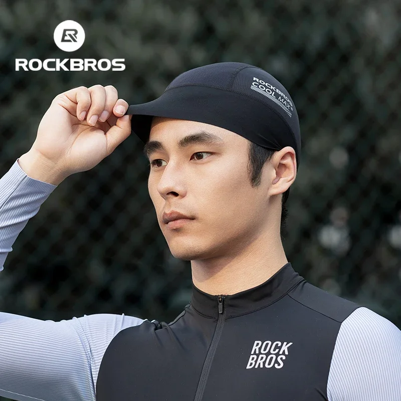 ROCKBROS czapka rowerowa oddychająca szybkoschnąca czapka na kask czapka wewnętrzna UPF50 ochrona przed słońcem sportowa czapka do biegania letnie czapki motocyklowe — zdjęcie 3