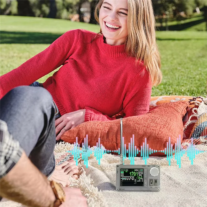 

(Guaranteed) 2.0 Inch IPS Screen Mini TEF6686 DSP Radio ESP32 Full Band FM/LW MW/SW Shortwave Receiver Donut Antenna Red