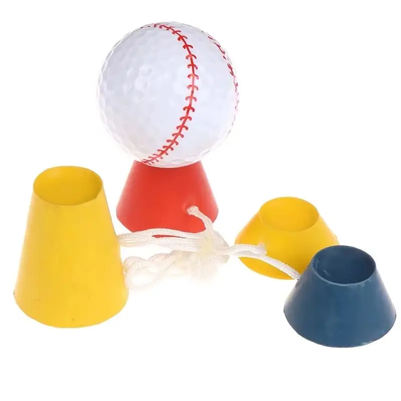 1 Conjunto de Tees de Golfe 4 em 1 de Borracha com Múltiplas Alturas para Treino de Bola de Golfe em Casa, Campo e Prática ao Ar Livre - Acessórios de Golfe para Esportes de Inverno