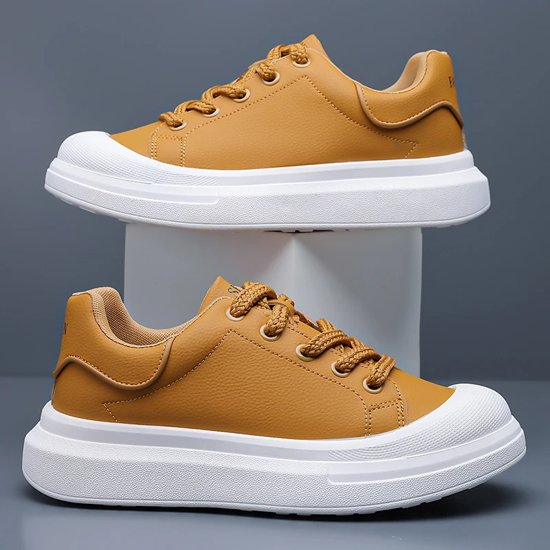 Men's White Leather Platform B - огляд і ціна Boat Shoe Leather