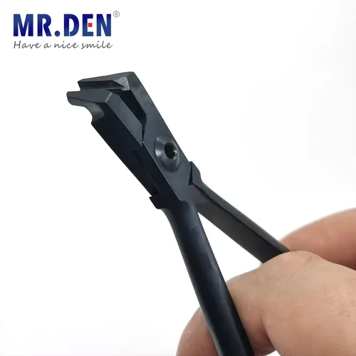Imagen 2 del producto Alicates de ortodoncia ultradura, soporte de serie de diamante negro, Mini corte de filamentos, pinzas de corte de extremo de 45 segrados, instrumento Dental