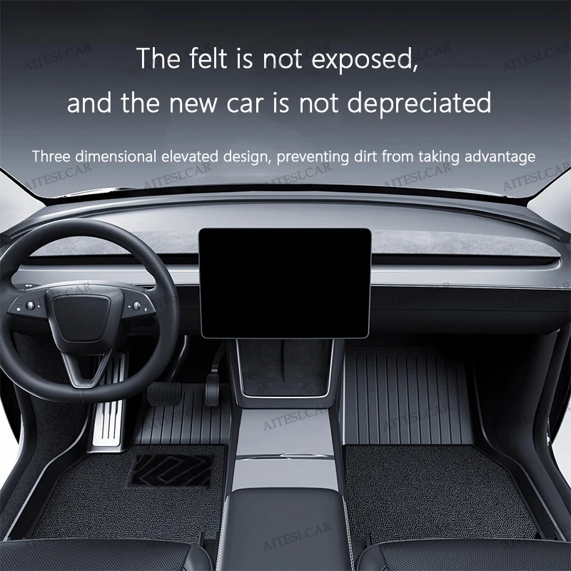 For Tesla Model Y L Launch 2026 Car Floor Mats All-inclusive Threshold Style Foot Pads Protective Pad Interior Accessories