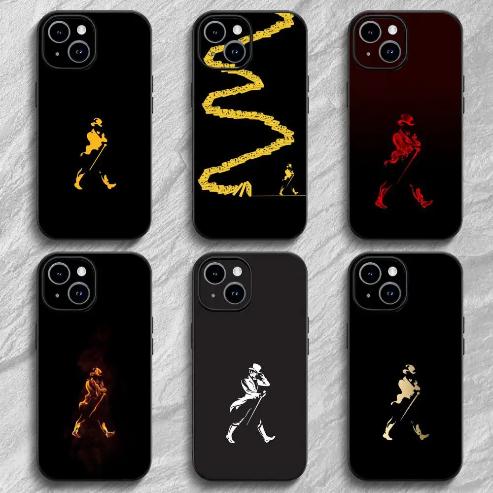 Funda para Teléfono J-Johnnie Whisky Walker para iPhone 12-17 Air Plus Pro Max, Satinada, Brillante, Colorida, Excelente Regalo
