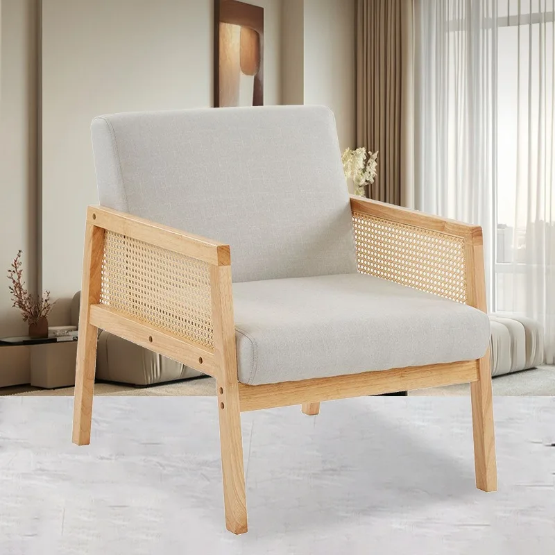 

Single sofa Comfortable modern leisure Tiger Solid wood simple lazy sofa chair