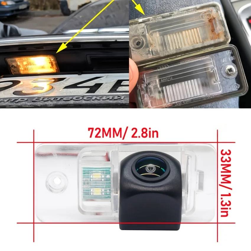Autokamera für Audi TT TTS Mk2 Rückfahrkamera Einparkhilfe Hochwertige CCD Nachtsicht Rückfahrkamera