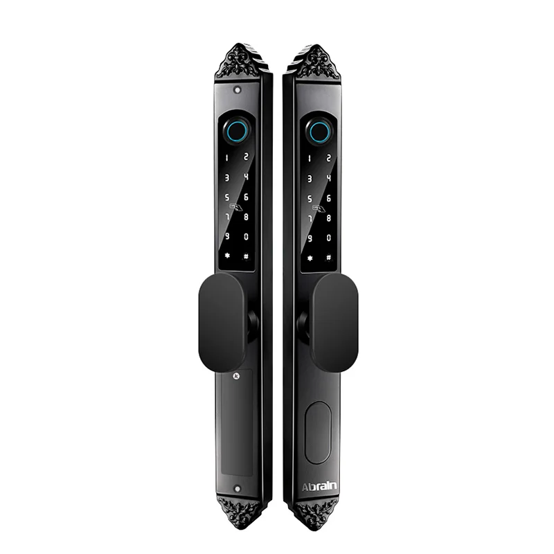 OEM Tuya Sliding Door Smartlock 85 Mortise Latch Doors Handle with Locks Fingerprint Handle Electric Smart Lock Double-sided