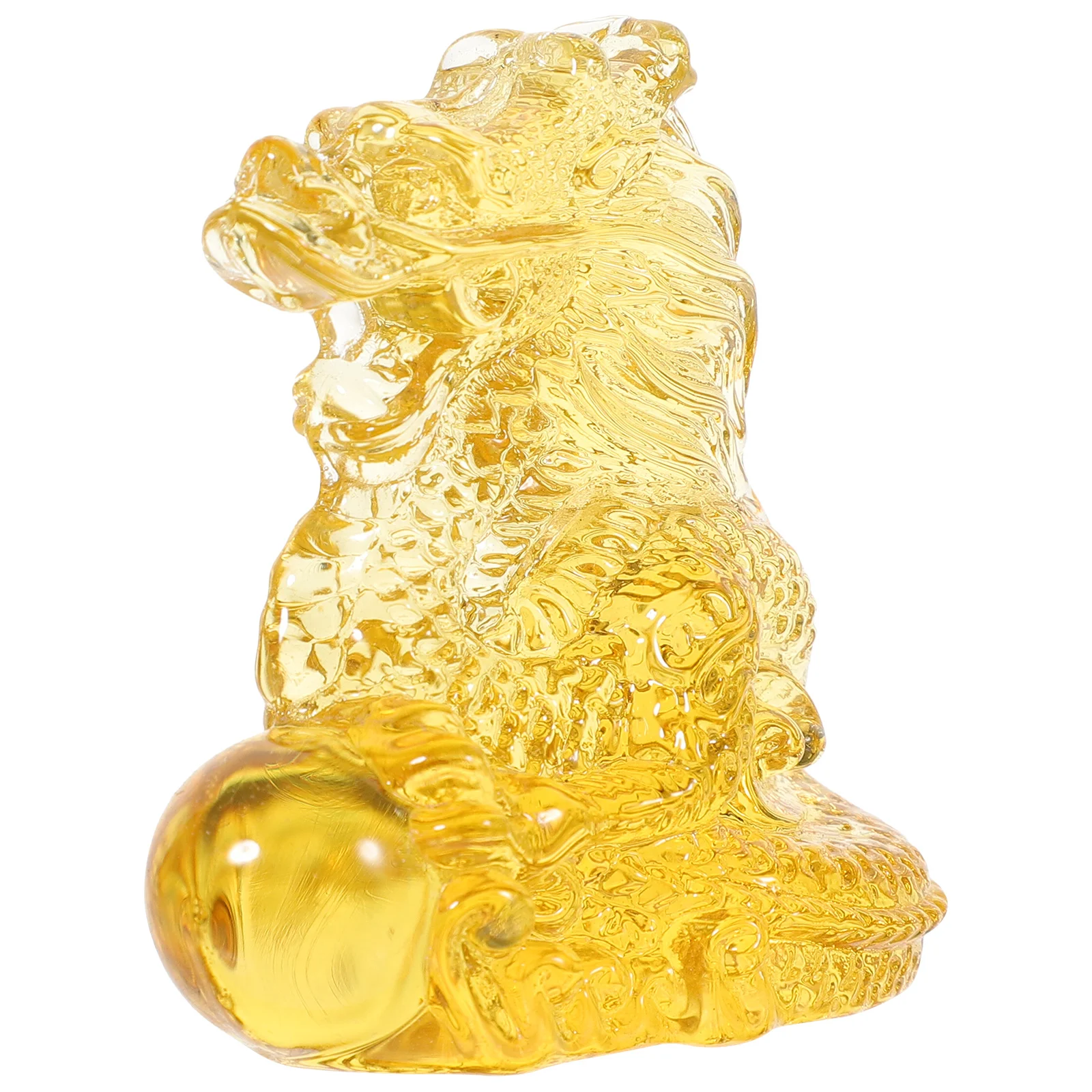 

Mini Clear Glass Dragon Sculpture Quartz Decoration Desk Ornament Home Office Zodiac Animal Glass Craft Desk Decor