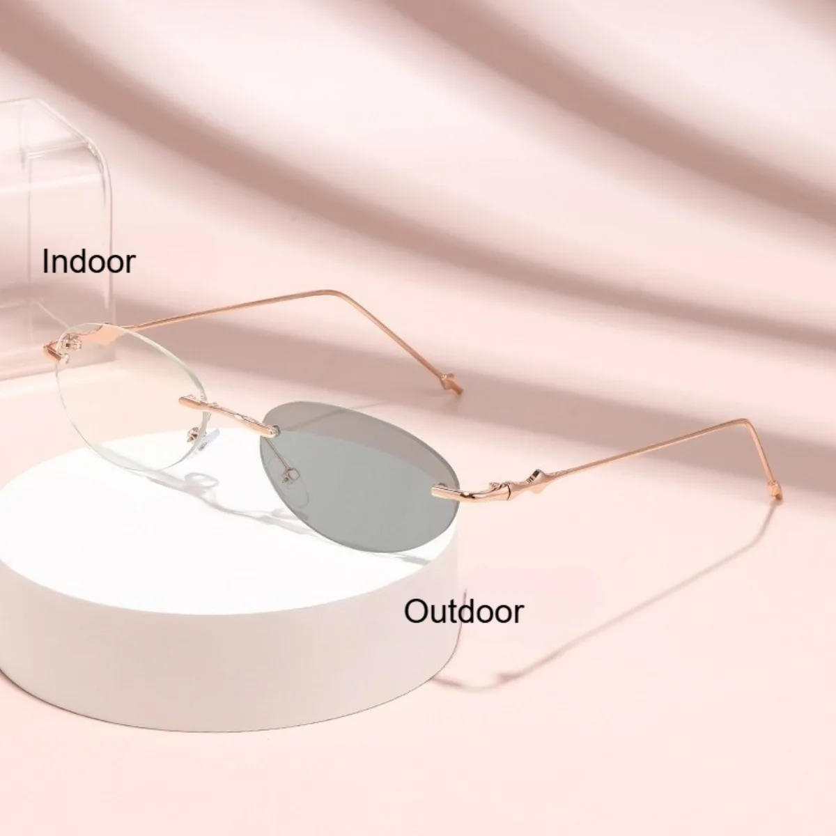 

Rimless Photochromic Prescription Glasses (0.00 To -4.00) | Anti-Blue Light Reading Eyewear for Unisex Men & Women 60020 510344