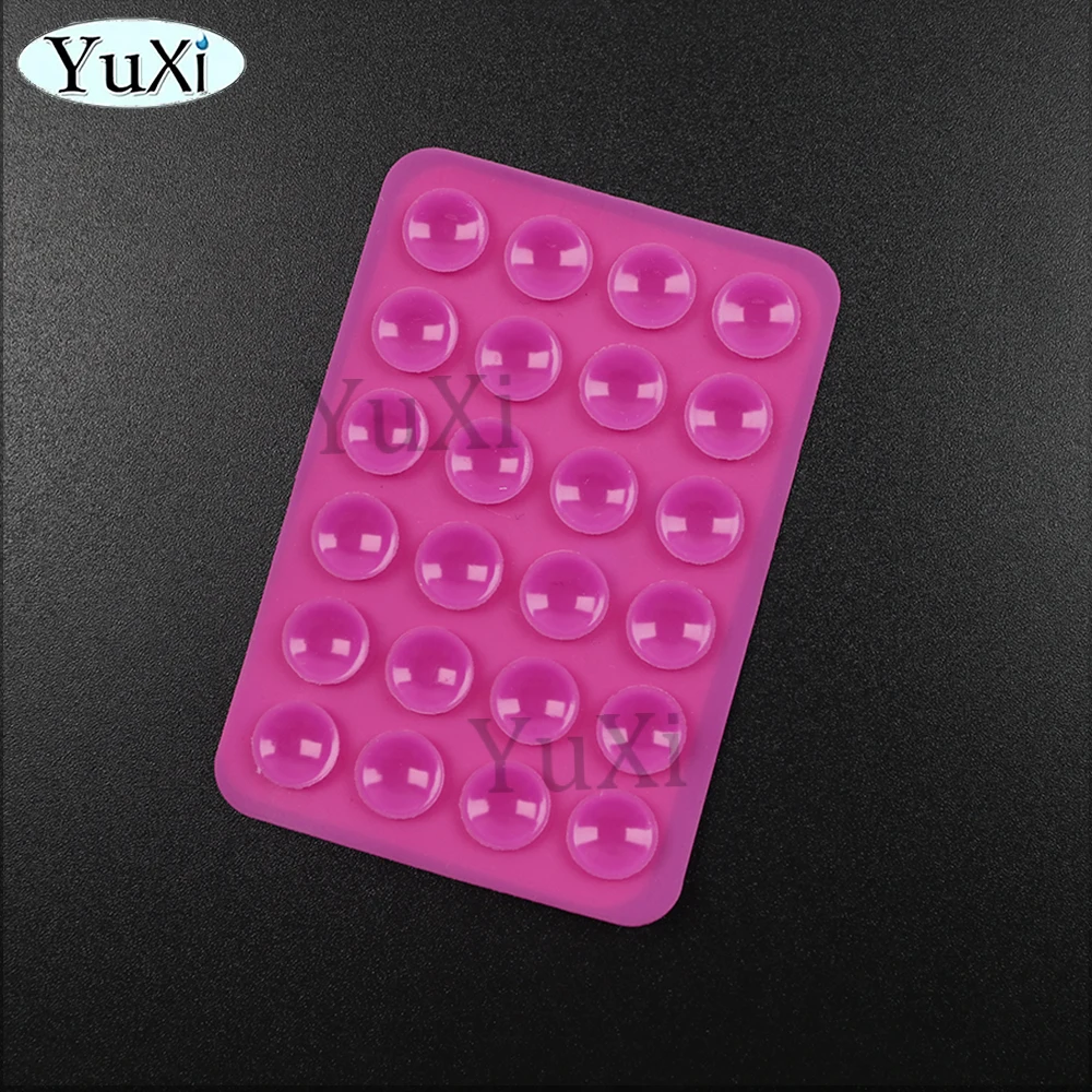 5Pcs Silikon Saug Telefon Halter Multifunktionale Saugnapf Matte Wand Stehen Anti-Slip Einseitige Fall Montieren Zurück Aufkleber