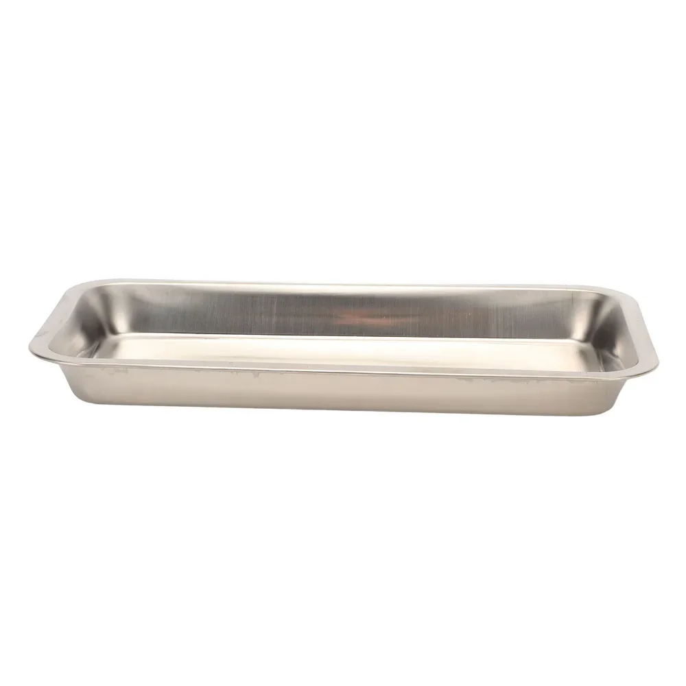 Hussandental 1PC Stainless Steel Cosmetic Storage Tray Tattoo Equipment Tray Doctor Surgery Dental Tray Fake Nail Tray Tool