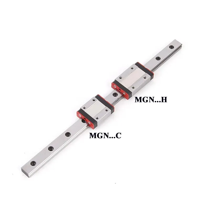 Mgn9 mgn7 mgn12 mgn15 l de 100mm a 1000mm trilho linear em miniatura slide 1 peça guia linear mgn + 1 peça peça de impressora 3d de transporte mgn