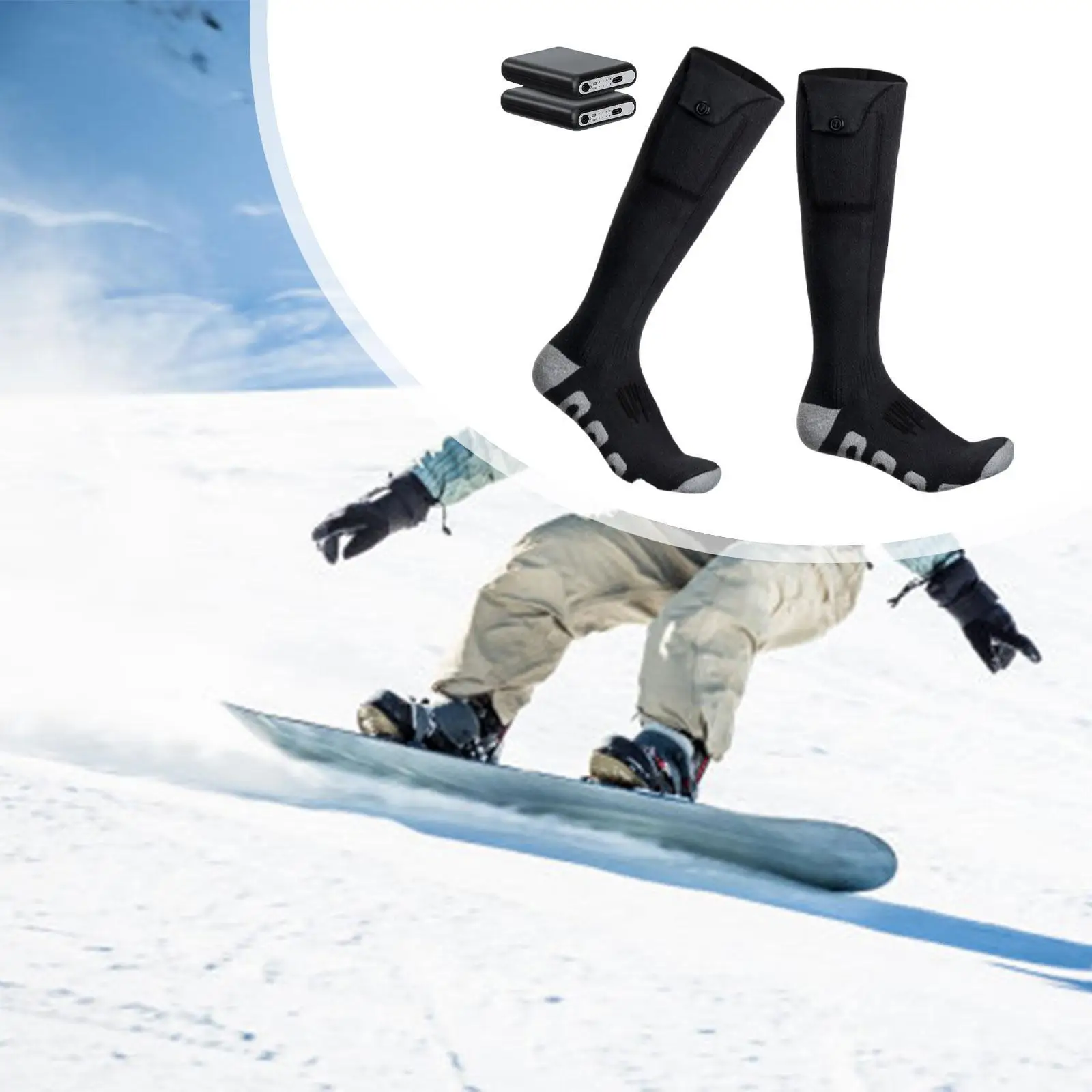 Electric Heated Socks Heating Socks Long Tube Socks Thermal Socks for
