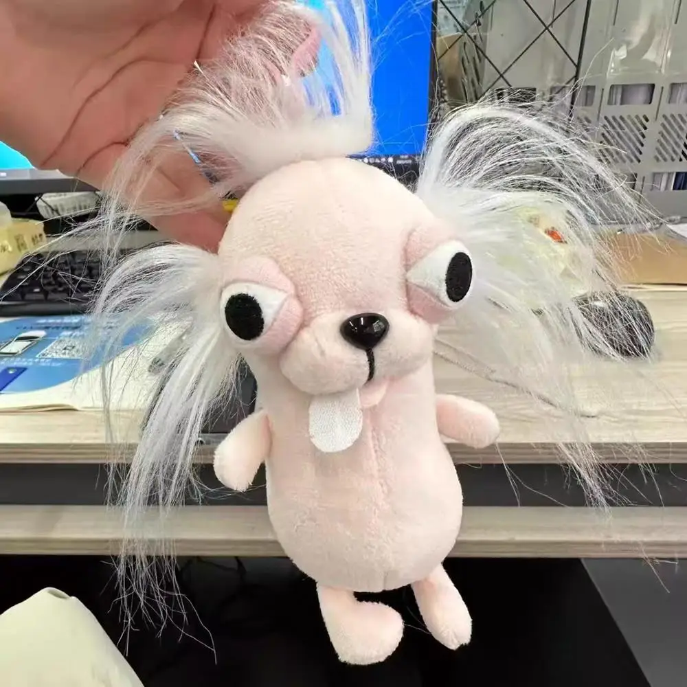 Bonito de pelúcia animal de estimação filhote de cachorro chaveiro animais de pelúcia chihuahua boneca escola mochila pingente estranho bonito pelúcia filhote de cachorro presente do animal de estimação crianças brinquedo