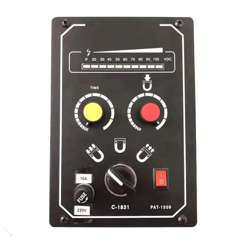 Grinding machine disk controller with LED display electronic charge and demagnetization controller external magnetic controller